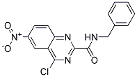 4-CHLORO-6-NITRO-N-(PHENYLMETHYL)-2-QUINAZOLINECARBOXAMIDE Struktur