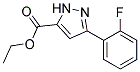 3-(2-FLUOROPHENYL)-1H-PYRAZOLE-5-CARBOXYLIC ACID ETHYL ESTER Struktur