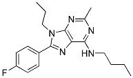 N-BUTYL-8-(4-FLUOROPHENYL)-2-METHYL-9-PROPYL-9H-PURIN-6-AMINE Struktur