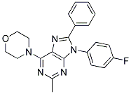 9-(4-FLUOROPHENYL)-2-METHYL-6-MORPHOLINO-8-PHENYL-9H-PURINE Struktur