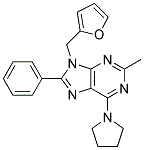 9-((FURAN-2-YL)METHYL)-2-METHYL-8-PHENYL-6-(PYRROLIDIN-1-YL)-9H-PURINE Struktur