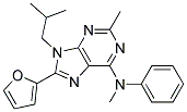 8-(FURAN-2-YL)-9-ISOBUTYL-N,2-DIMETHYL-N-PHENYL-9H-PURIN-6-AMINE Struktur