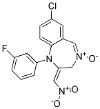 7-CHLORO-1,3DIHYDRO-5-FLUOROPHENYL-2-NITRO-METHYLENE-2H-1,4-BENZODIAZEPINE-4-OXIDE Struktur