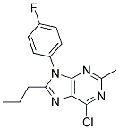 6-CHLORO-9-(4-FLUOROPHENYL)-2-METHYL-8-PROPYL-9H-PURINE Struktur