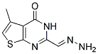 5-METHYL-4-OXO-3,4-DIHYDROTHIENO[2,3-D]PYRIMIDINE-2-CARBALDEHYDE HYDRAZONE Struktur