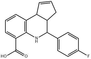 4-(4-FLUOROPHENYL)-3A,4,5,9B-TETRAHYDRO-3H-CYCLOPENTA[C]QUINOLINE-6-CARBOXYLIC ACID Struktur