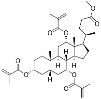 Methyl3a,7a,12a-trimethacryloyloxy-5b-cholan-24-ate Struktur