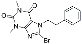 8-BROMO-1,3-DIMETHYL-7-PHENETHYL-2,3,6,7-TETRAHYDRO-1H-PURINE-2,6-DIONE, TECH Struktur