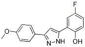 4-FLUORO-2-[3-(4-METHOXYPHENYL)-1H-PYRAZOL-5-YL]PHENOL Struktur