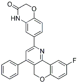 6-(6-FLUORO-1-PHENYL-10H-9-OXA-4-AZA-PHENANTHREN-3-YL)-4H-BENZO[1,4]OXAZIN-3-ONE Struktur