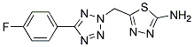 5-[5-(4-FLUORO-PHENYL)-TETRAZOL-2-YLMETHYL]-[1,3,4]THIADIAZOL-2-YLAMINE Struktur