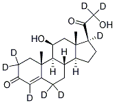 4-PREGNEN-11B,21-DIOL-3,20-DIONE-2,2,4,6,6,17A,21,21-D8 Struktur