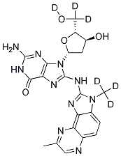 N-(DEOXYGUANOSIN-8-YL)-2-AMINO-3-(TRIDEUTEROMETHYL-D3)-8-METHYLIMIDAZO [4,5-F] QUINOXALINE Struktur