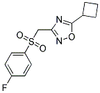 5-CYCLOBUTYL-3-{[(4-FLUOROPHENYL)SULPHONYL]METHYL}-1,2,4-OXADIAZOLE Struktur