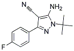 5-AMINO-1-TERT-BUTYL-3-(4-FLUOROPHENYL)-1H-PYRAZOLE-4-CARBONITRIL Struktur