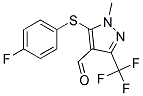 5-(4-FLUOROPHENYLTHIO)-1-METHYL-3-(TRIFLUOROMETHYL)-1H-PYRAZOLE-4-CARBOXALDEHYD Struktur