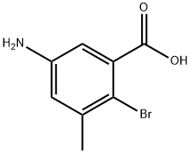 5-Amino-2-Bromo-3-Methyl Benzoic Acid Struktur