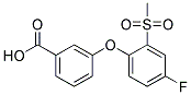 3-[4-Fluoro-2-(methylsulphonyl)phenoxy]benzoic acid Struktur