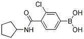 3-Chloro-4-(cyclopentylcarbamoyl)benzeneboronic acid Struktur