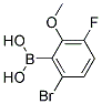 6-Bromo-3-fluoro-2-methoxybenzeneboronic acid Struktur