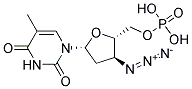 3'-AZIDO 3'-DEOXYTHYMIDINE 5'-MONOPHOSPHATE Struktur