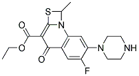 6-FLUORO-1-METHYL-4-OXO-7-(1-PIPERAZINGL)-4H-[1,3]THIAZETO[3,2-A]-3-QUINOLINE CARBOXYLIC ACID ETHYL ESTER Struktur