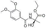 N-BENZOYL-2-HYDROXY-4,5-DIMETHOXYALANINE ETHYL ESTER Struktur