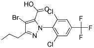 4-BROMO-1-[2,6-DICHLORO-4-(TRIFLUOROMETHYL)PHENYL]-3-PROPYL-1H-PYRAZOLE-5-CARBOXYLIC ACID Struktur