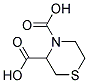 (+/-)-Thiomorpholine-3,4-dicarboxylicacid Struktur