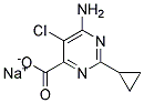 SODIUM 6-AMINO-5-CHLORO-2-CYCLOPROPYLPYRIMIDINE-4-CARBOXYLATE Struktur