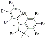 OCTABROMO-2,3-DIHYDRO-1,1,3-TRIMETHYL-3-PHENYL-1H-INDENE Struktur