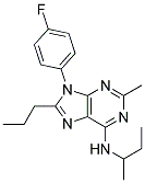 N-SEC-BUTYL-9-(4-FLUOROPHENYL)-2-METHYL-8-PROPYL-9H-PURIN-6-AMINE Struktur