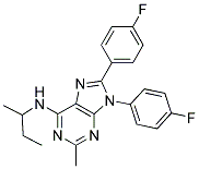 N-SEC-BUTYL-8,9-BIS(4-FLUOROPHENYL)-2-METHYL-9H-PURIN-6-AMINE Struktur