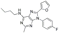 N-BUTYL-9-(4-FLUOROPHENYL)-8-(FURAN-2-YL)-2-METHYL-9H-PURIN-6-AMINE Struktur