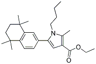 ETHYL 1-BUTYL-5-(1,2,3,4-TETRAHYDRO-1,1,4,4-TETRAMETHYLNAPHTHALEN-6-YL)-2-METHYL-1H-PYRROLE-3-CARBOXYLATE Struktur