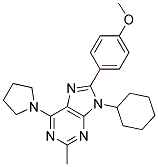 9-CYCLOHEXYL-8-(4-METHOXYPHENYL)-2-METHYL-6-(PYRROLIDIN-1-YL)-9H-PURINE Struktur