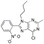 9-BUTYL-6-CHLORO-2-METHYL-8-(2-NITROPHENYL)-9H-PURINE Struktur