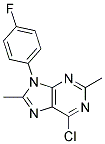 6-CHLORO-9-(4-FLUOROPHENYL)-2,8-DIMETHYL-9H-PURINE Struktur