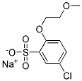 5-CHLORO-2(2-METHOXYETHOXY)BENZENE SULFONIC ACID SODIUM SALT Struktur