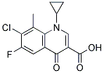 7-Chloro-1-cyclopropyl-6-fluoro-1,4-dihydro-8-methyl-4-oxoquinoline-3-carboxylic acid Struktur