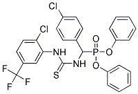 DIPHENYL [(4-CHLOROPHENYL)({[2-CHLORO-5-(TRIFLUOROMETHYL)ANILINO]CARBOTHIOY L}AMINO)METHYL]PHOSPHONATE Struktur