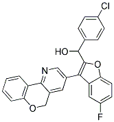 (4-CHLORO-PHENYL)-[5-FLUORO-3-(10H-9-OXA-4-AZA-PHENANTHREN-2-YL)-BENZOFURAN-2-YL]-METHANOL Struktur