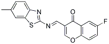 6-FLUORO-3-{[(E)-6-METHYLBENZOTHIAZOL-2-YLIMINO]-METHYL}-CHROMEN-4-ONE Struktur