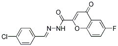 6-FLUORO-4-OXO-4H-CHROMENE-2-CARBOXYLIC ACID[1-(4-CHLORO-PHENYL)-METH-(E)-YLIDENE]-HYDRAZIDE Struktur