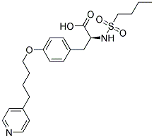 N-(N-BUTANESULFONYL)-O-[4-(4-PYRIDINYL)-BUTYL]-(S)-TYROSINE Struktur