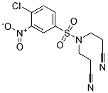 N1,N1-DI(2-CYANOETHYL)-4-CHLORO-3-NITROBENZENE-1-SULPHONAMIDE Struktur