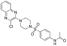 N-(4-{[4-(3-CHLOROQUINOXALIN-2-YL)PIPERAZINO]SULPHONYL}PHENYL)ACETAMIDE Struktur