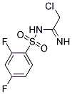 N1-(2-CHLOROETHANIMIDOYL)-2,4-DIFLUOROBENZENE-1-SULPHONAMIDE Struktur