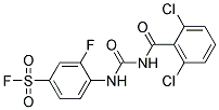 4-({[(2,6-DICHLOROBENZOYL)AMINO]CARBONYL}AMINO)-3-FLUOROBENZENESULPHONYL FLUORIDE Struktur