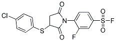 4-{3-[(4-CHLOROPHENYL)THIO]-2,5-DIOXOTETRAHYDRO-1H-PYRROL-1-YL}-3-FLUOROBENZENE-1-SULPHONYL FLUORIDE Struktur